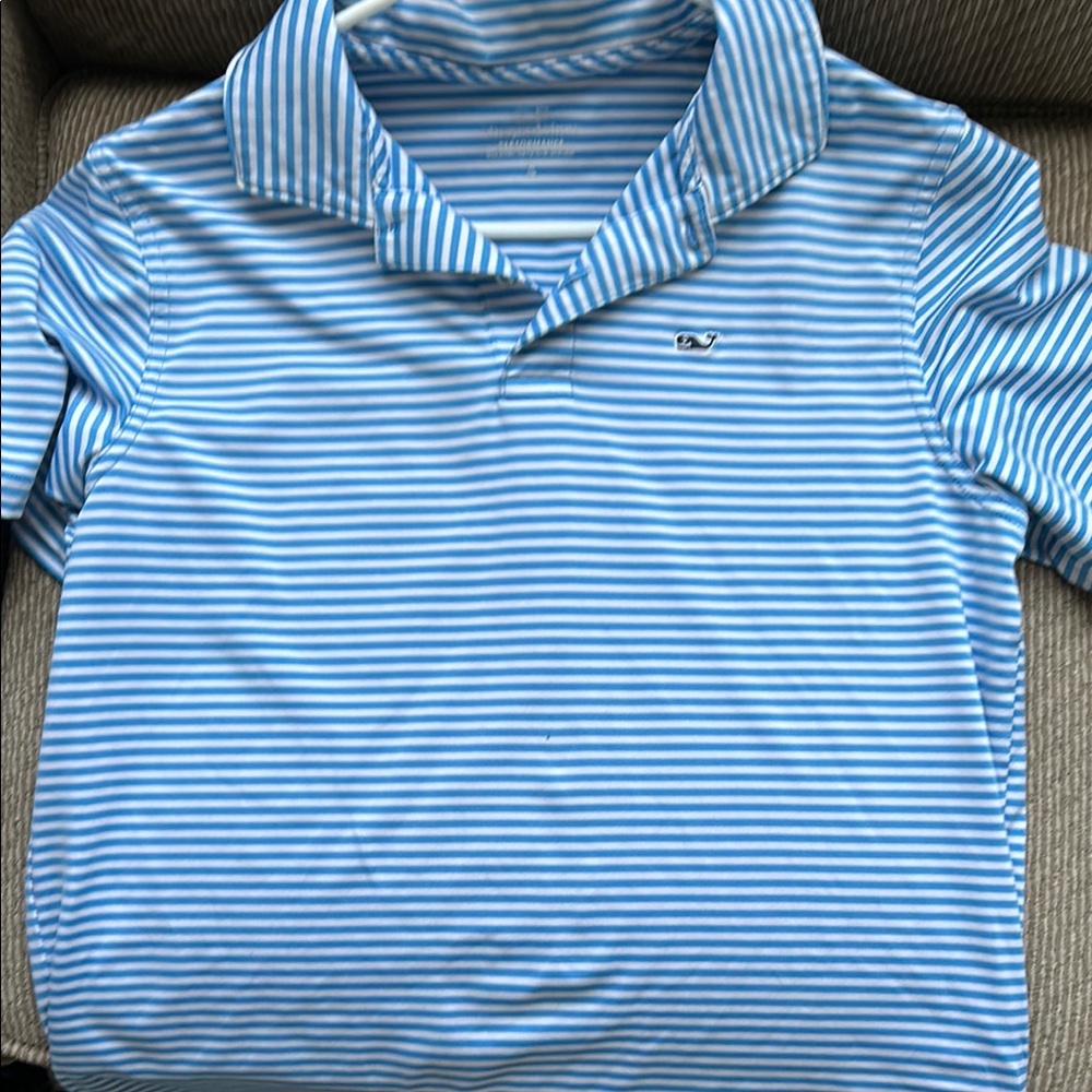 Vineyard Vines Blue Striped Polo Shirt